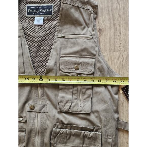 Field and Stream Fishing/Hunting Vest Utility Pockets Men's Large Tan - Picture 4 of 9